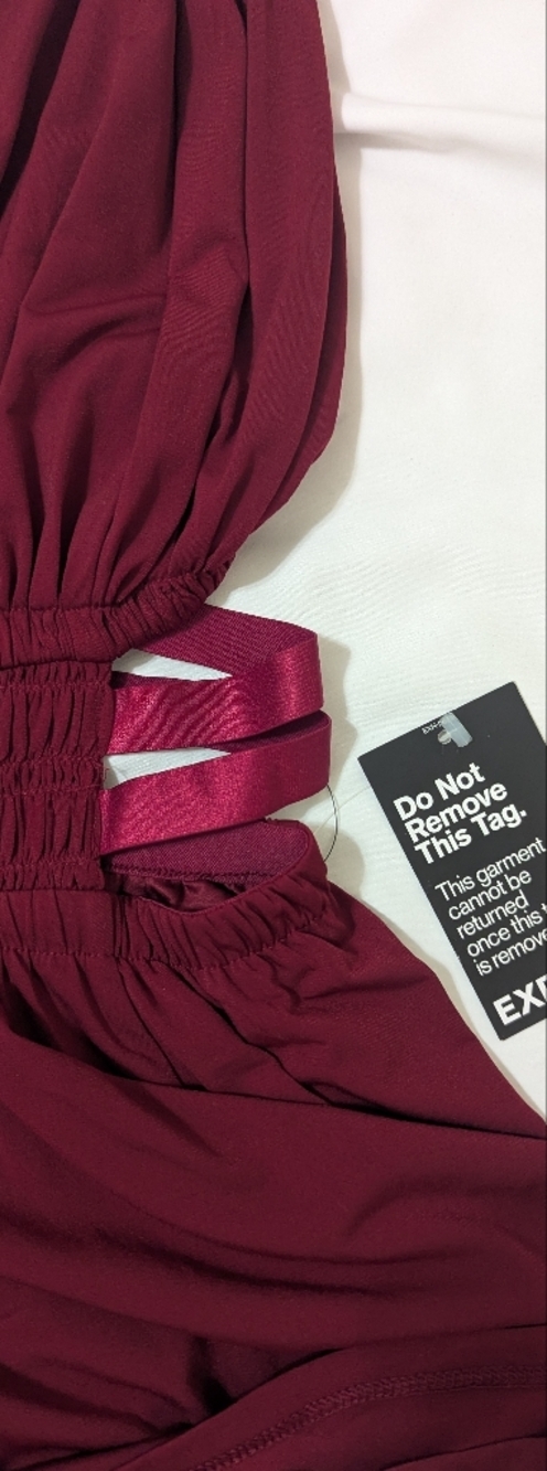 NWT Express Sleeveless Cutout Mini Dress, Color Wine Size S/P - Picture 13 of 15